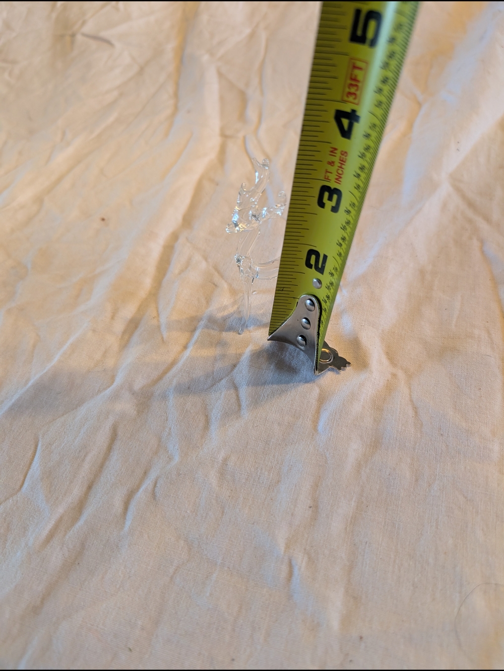 2/16$ Vintage Clear Glass Reindeer Figurine - Picture 5 of 5